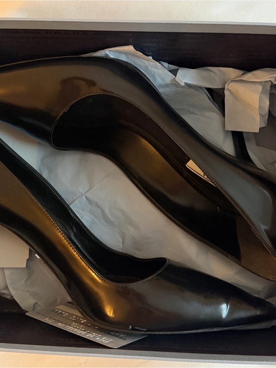 Prada Shoes - Prada Black Patent Leather Pointed-Toe Pumps